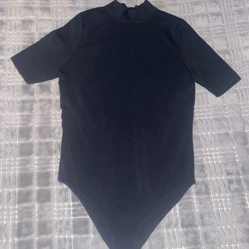 Zara Black Ribbed Top